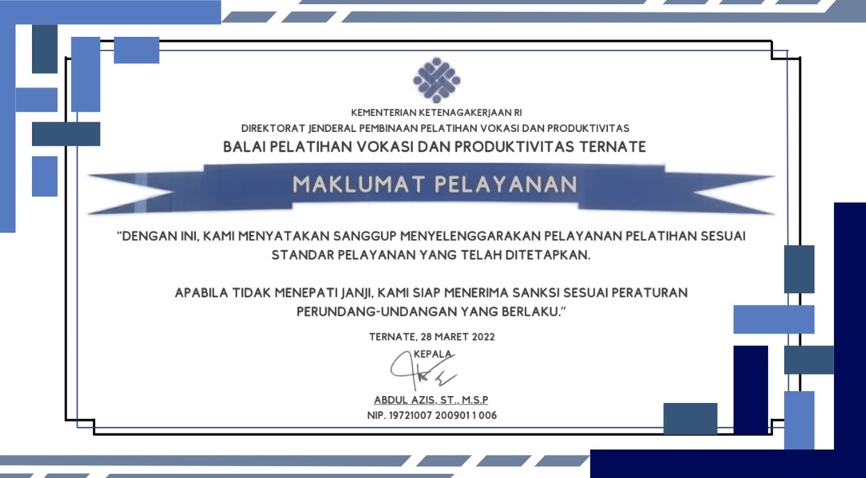 Maklumat Pelayanan BPVP ternate