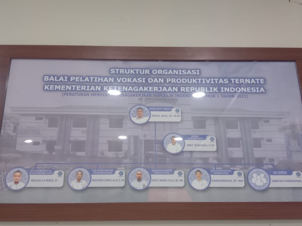 Struktur Organisasi PPID BPVP Ternate